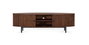 GINER Y COLOMER Meuble TV artisanal en bois d'acacia 2 portes Cerisier